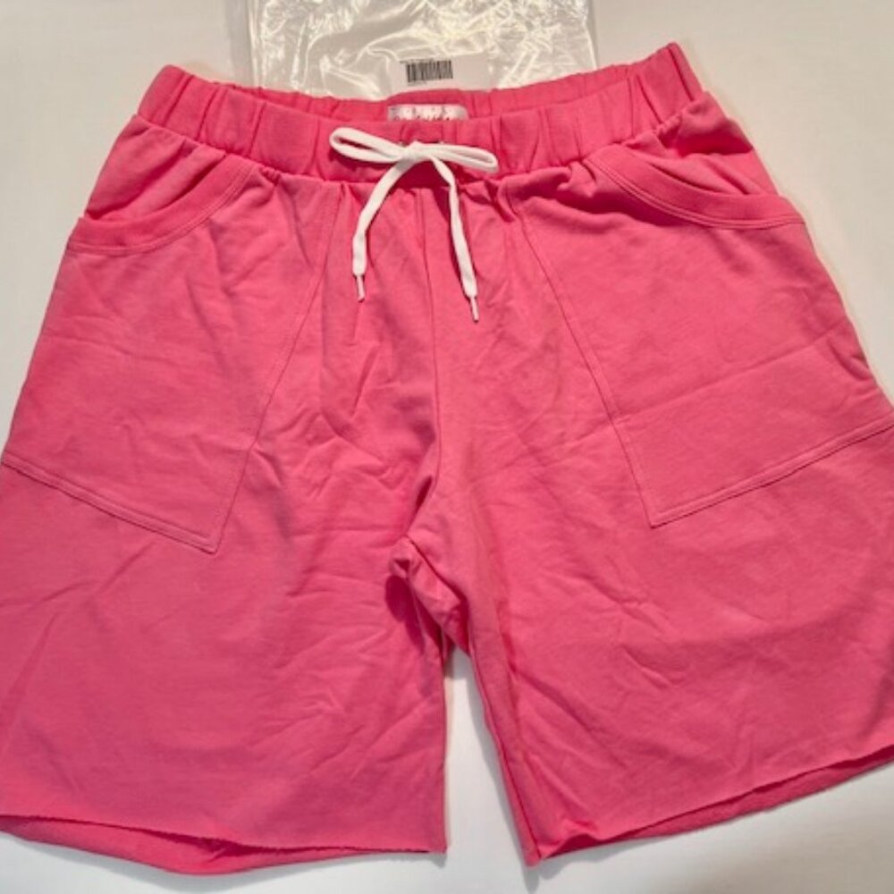 Go Softwear Size L Pacific Workout Shorts with Front Pockets - Flamingo Pink